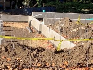 An image of foundation work for a new building.