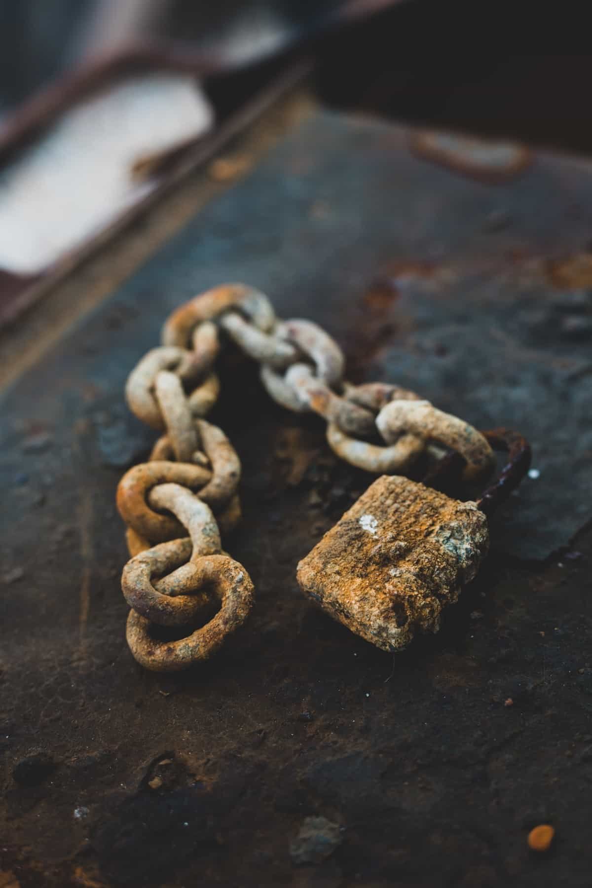 An old rusted chain.